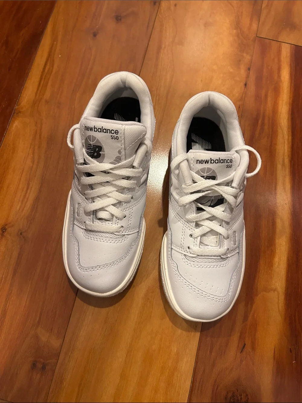 New Balance Kids White Low-Top Sneakers